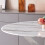 WWE Amara 100cm Round Glass Marble Top Dining Table Silver Legs 4