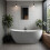 Cazorla Matt White Freestanding Stone Bath 1800mm 2