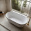 Girona Matt White Freestanding Stone Bath 1400mm 4