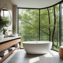 Girona Matt White Freestanding Stone Bath 1400mm