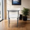 WWE 2x Elysian On Trend White Boucle Dining Chairs With Black Legs 3