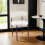 WWE 6x Elysian On Trend White Boucle Dining Chairs With Black Legs 1