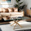 WWE Amara Glass Coffee Table With Gold Legs 1