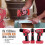 (Red) Hi-Spec 57pc 8V Electric Drill Set & Household Tool Kit 4
