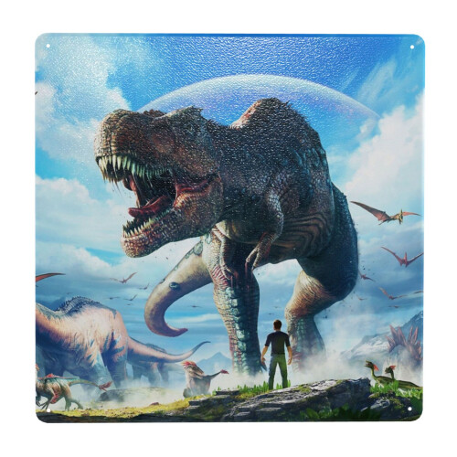 (ARK SURVIVAL EVOLVED T-REX SKY =191) Metal Tin Sign 12x12