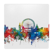 (London Skyline=9990) Metal Tin Sign 12x12" Wall Décor Cafe Bar Beer Pub Signs Christmas Gift