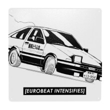 (Eurobeat Intensifies AE86 Kansei Dorifto Initial D Car=5187) Metal Tin Sign 12x12" Wall Décor Cafe Bar Beer Pub Signs Christmas Gift