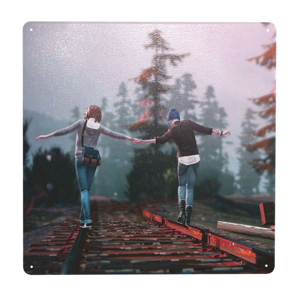 (Life Is Strange- Railroad Track=2136) Metal Tin Sign 12x12" Wall Décor Cafe Bar Beer Pub Signs Christmas Gift