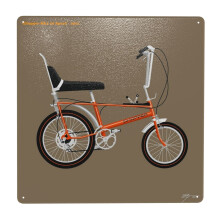 (Classic Raleigh Chopper Mk1 10 Speed In Brilliant Orange=91) Metal Tin Sign 12x12" Wall Décor Cafe Bar Beer Pub Signs Christmas Gift