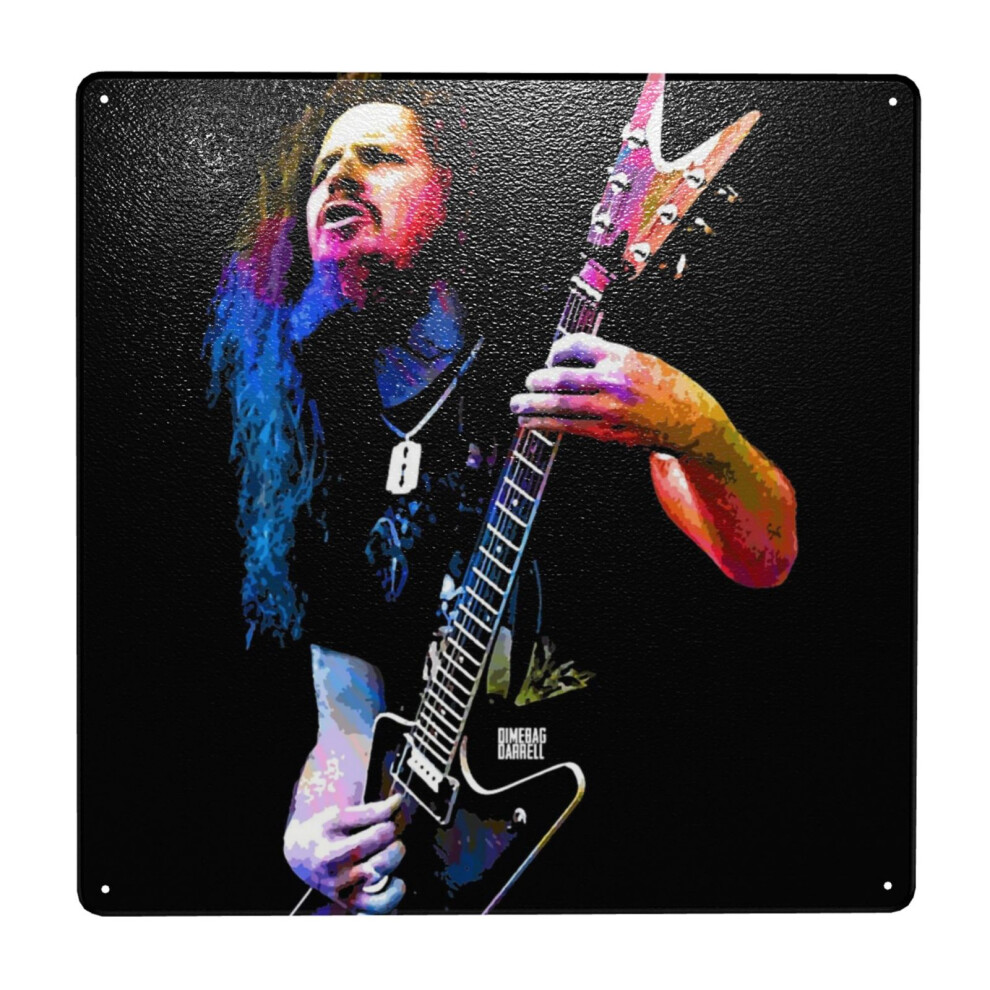 Whibos (Dimebag Darrell. Diamond Darrell. Darrell Lance Abbott. An American Musician And Songwriter V.7=5049) Metal Tin Sign 12X12" Wall Dã©Cor Cafe Bar Beer