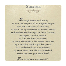 (Success Poem By Ralph Waldo Emerson=4642) Metal Tin Sign 12x12" Wall Décor Cafe Bar Beer Pub Signs Christmas Gift
