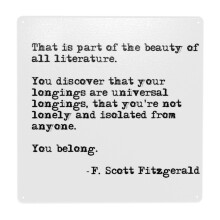 (The Beauty Of All Literature - F Scott Fitzgerald=4635) Metal Tin Sign 12x12" Wall Décor Cafe Bar Beer Pub Signs Christmas Gift