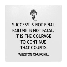 (Winston Churchill Quote On Courage And Success=112) Metal Tin Sign 12x12" Wall Décor Cafe Bar Beer Pub Signs Christmas Gift