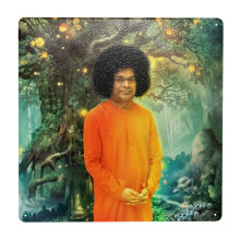 (Sathya Sai - 2 Sathya's Corner=1631) Metal Tin Sign 12x12" Wall Décor Cafe Bar Beer Pub Signs Christmas Gift