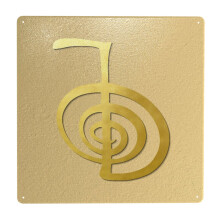 (Reiki Healing CHO KU REI The Power Symbol Gold Spiritual Element=4565) Metal Tin Sign 12x12" Wall Décor Cafe Bar Beer Pub Signs Christmas Gift