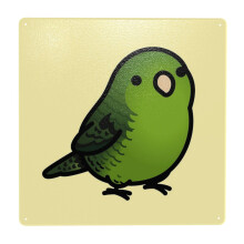 (Chubby Green Lineolated Barred Parakeet=9171) Metal Tin Sign 12x12" Wall Décor Cafe Bar Beer Pub Signs Christmas Gift