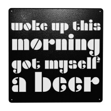 (Roadhouse Blues - The White Stencil=9416) Metal Tin Sign 12x12" Wall Décor Cafe Bar Beer Pub Signs Christmas Gift