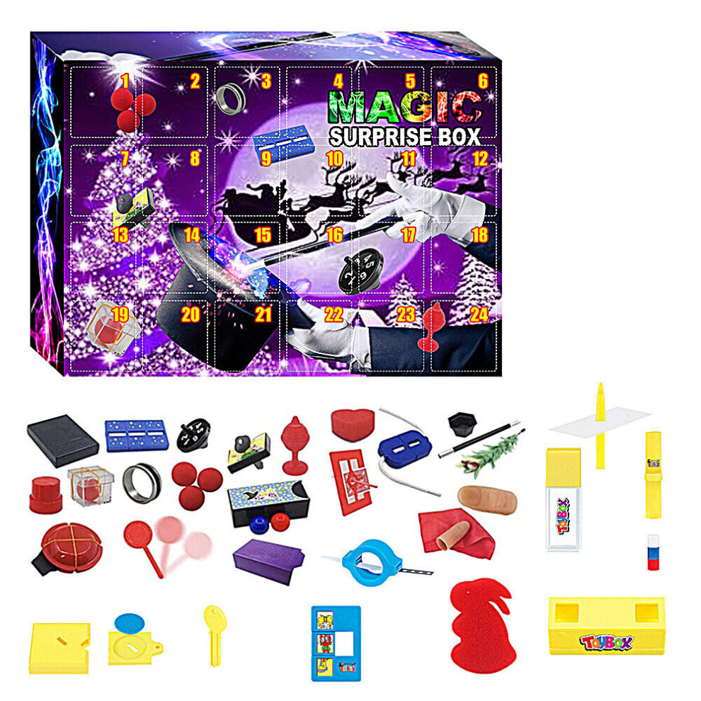 Christmas Countdown Calendar Magic Props Toys Advent Calendar for Gift