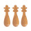 Set of 3 Eco Friendly Bamboo Gingerbread Spoons 1