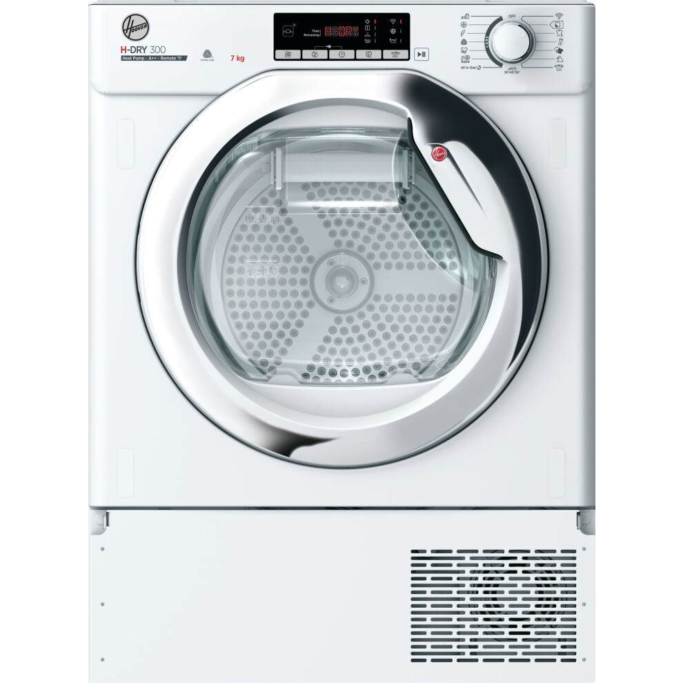 Hoover Batdh7a2tce-80 Integrated Wifi Connected 7Kg Heat Pump Tumble Dryer - A++ Rated White