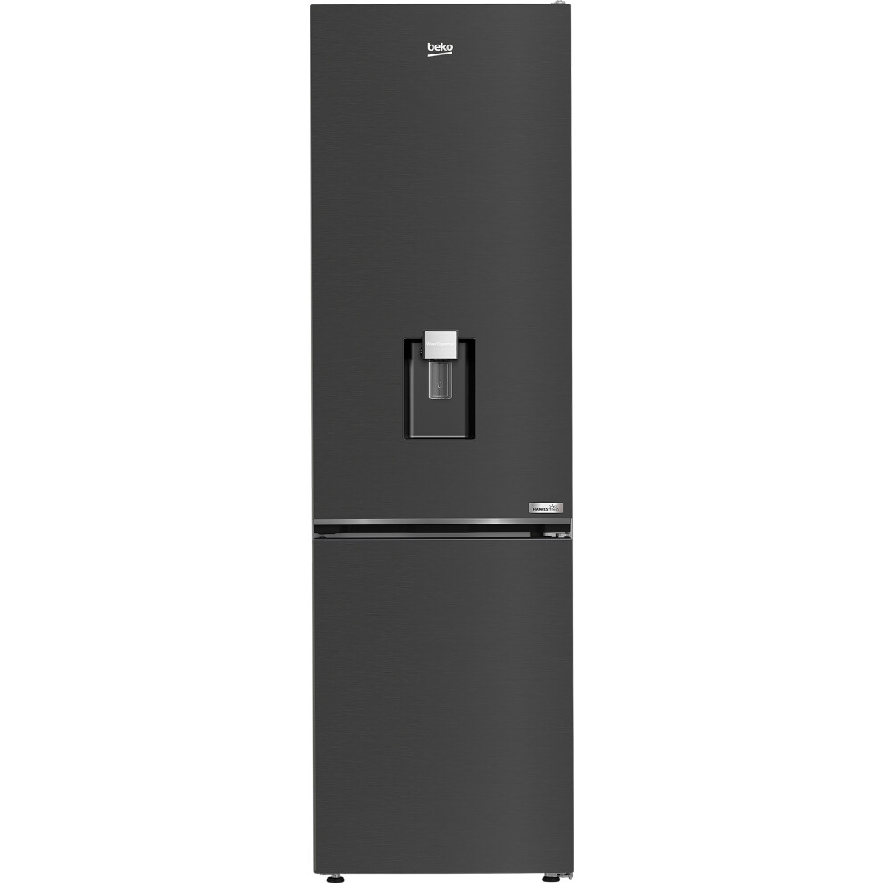 Beko HarvestFresh 60/40 Fridge Freezer - Black Steel - D Rated