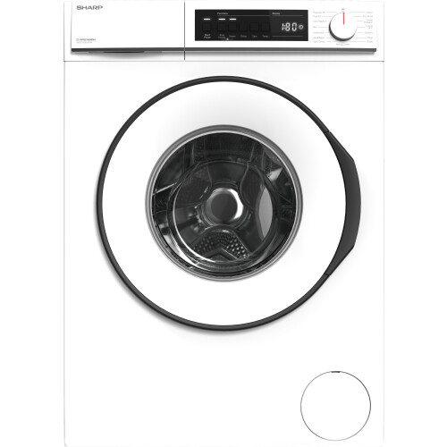 Sharp Sharp ES-NFB814BWNA-EN 8kg Washing Machine - 1400 rpm Spin - EcoLogic & Allergy Smart - White - A Rated