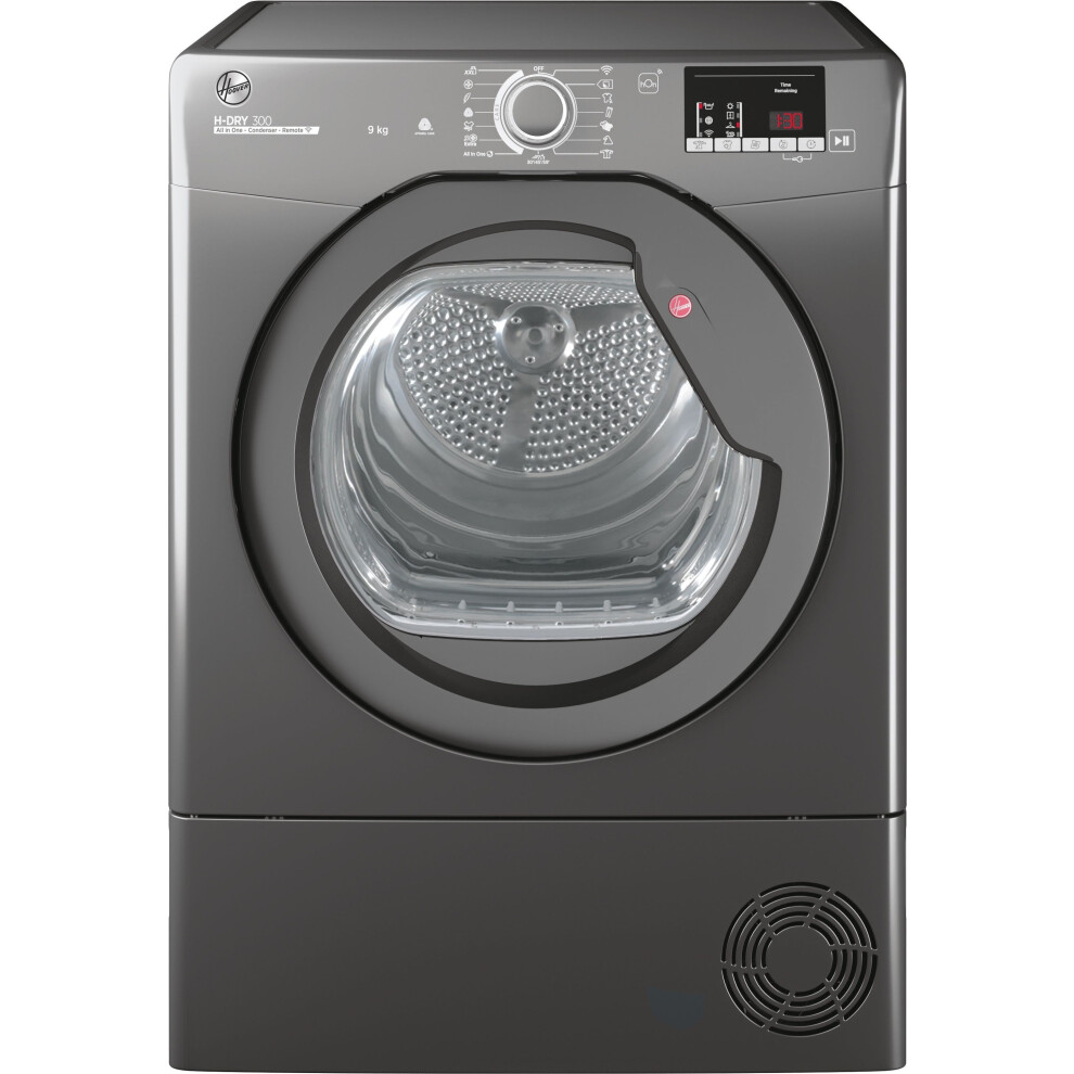New Hoover H-Dry 300 9Kg Condenser Tumble Dryer - Graphite - B Rated