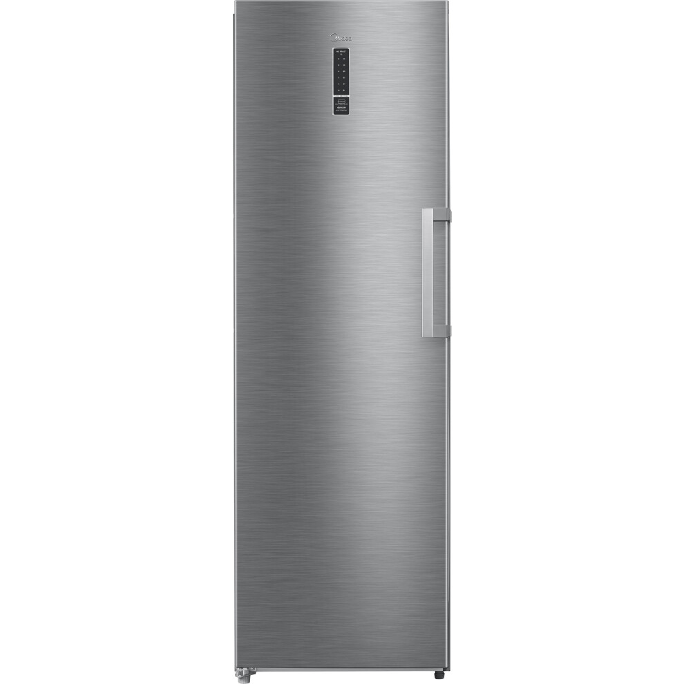 Midea Frost Free Upright Freezer - Brushed Steel - E Rated