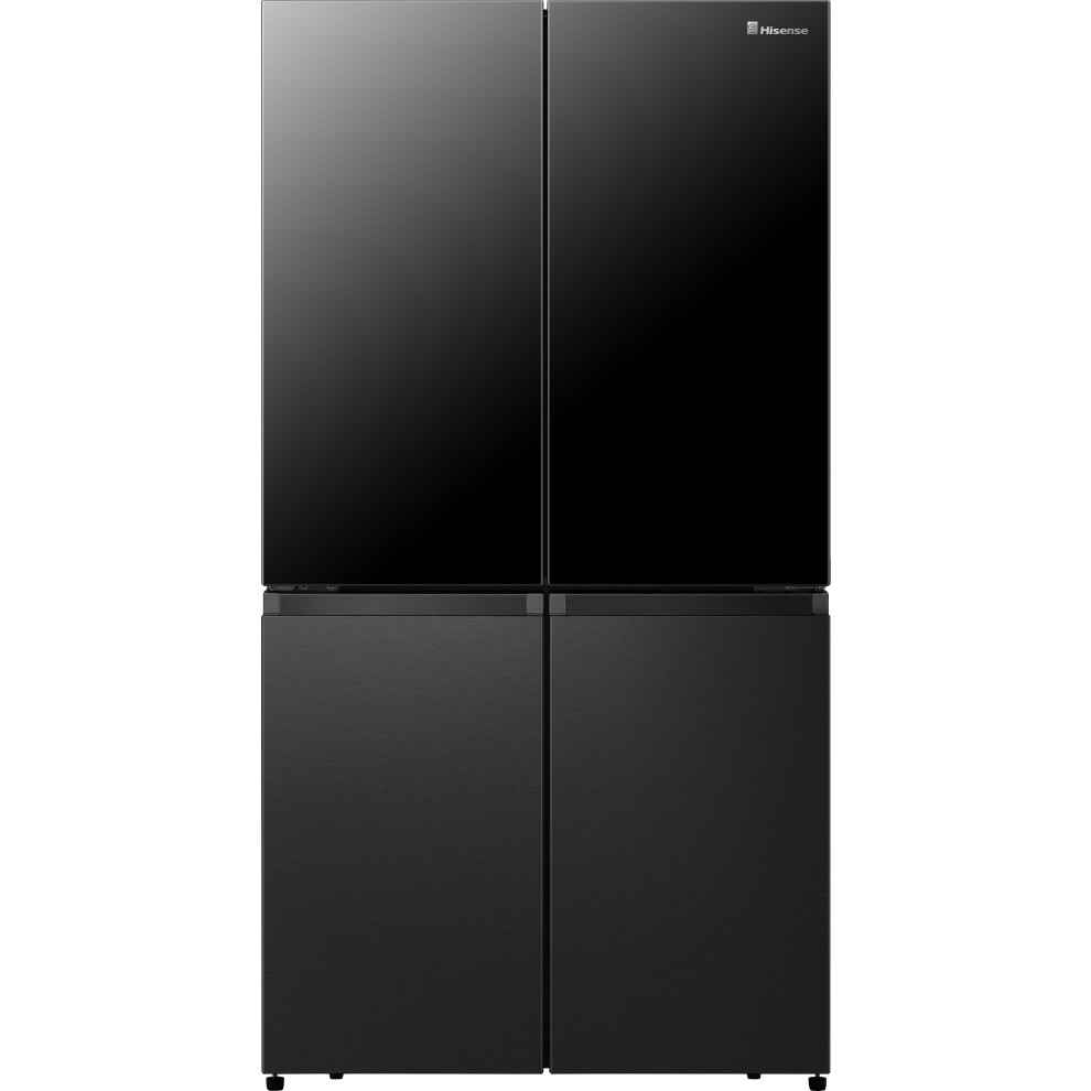 Hisense American Fridge Freezer - Black - E Rated