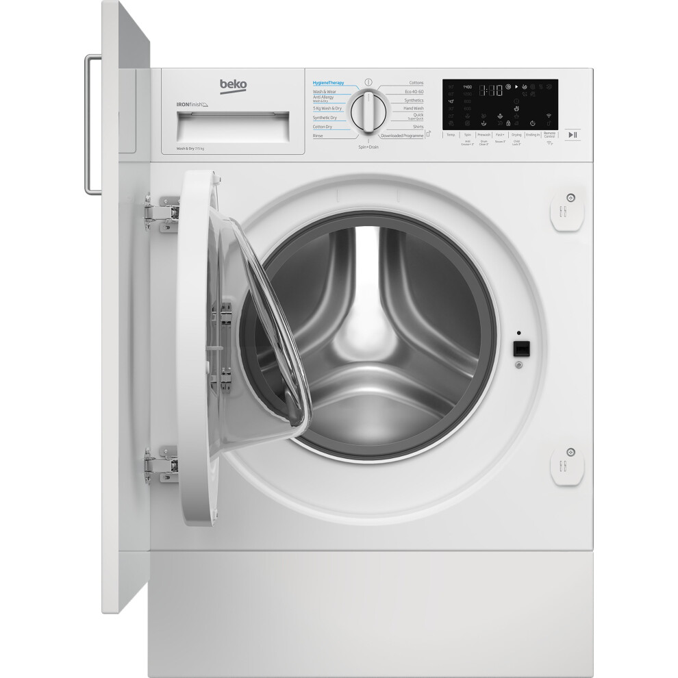 Beko Steamcure Integrated 7Kg / 5Kg Washer Dryer - White - D Rated