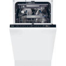Haier I-Pro Shine Series 4 Integrated Slimline Dishwasher - Black Control Panel with Fixed Door Fixing Kit - C Rated
