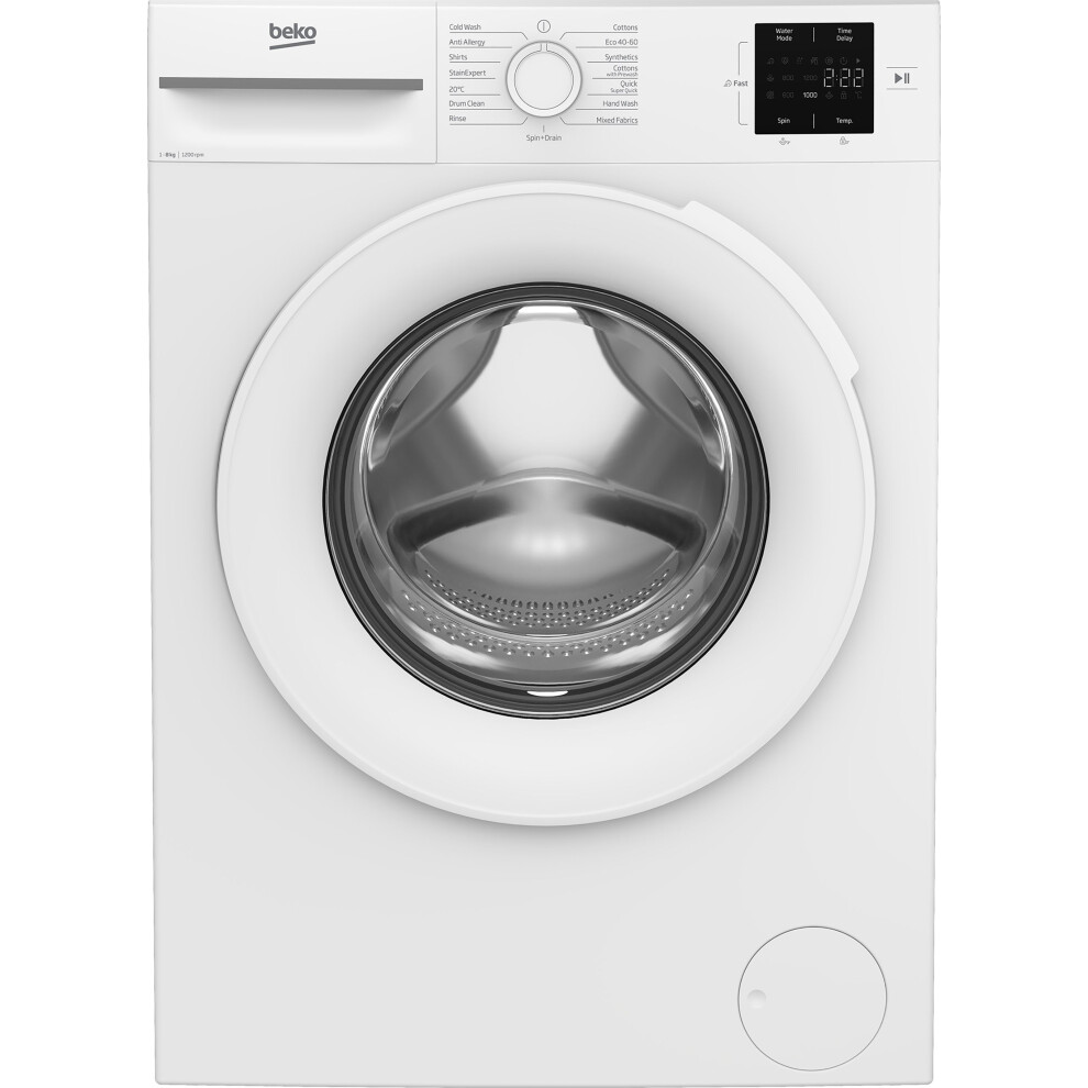 Beko b300 BM1WT3821W 8kg Washing Machine with 1200 rpm - White - B Rated