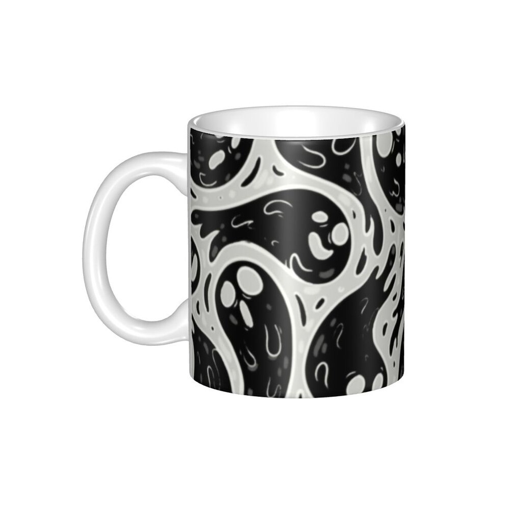 DIY Halloween Spooky Ghost Ceramic Mugs Custom Occult Witch Coffee Cup