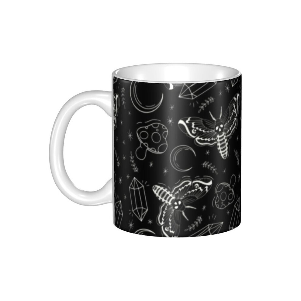 DIY Halloween Spooky Ghost Ceramic Mugs Custom Occult Witch Coffee Cup