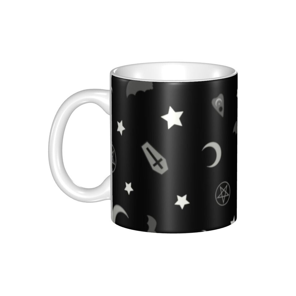 DIY Halloween Spooky Ghost Ceramic Mugs Custom Occult Witch Coffee Cup