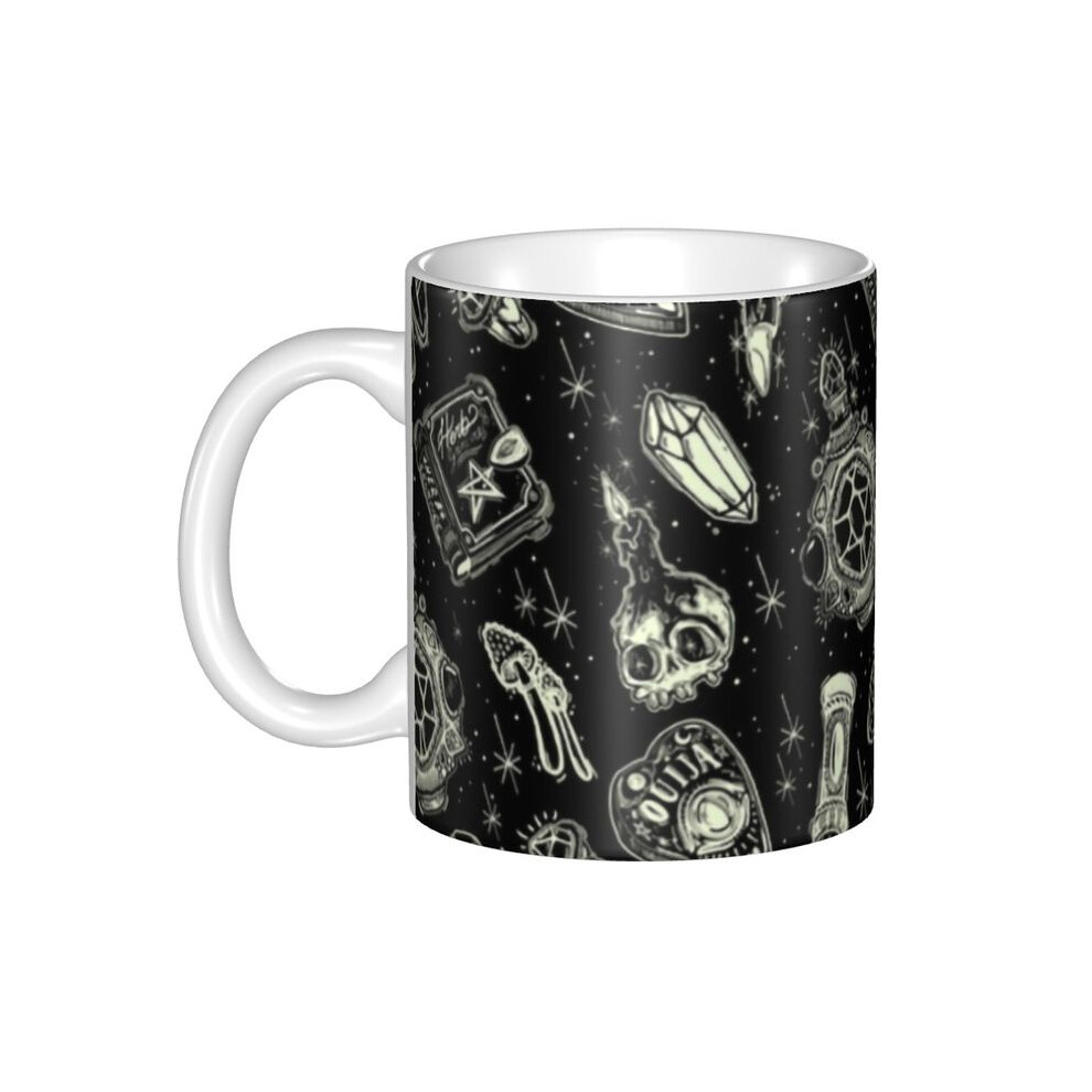 DIY Halloween Spooky Ghost Ceramic Mugs Custom Occult Witch Coffee Cup