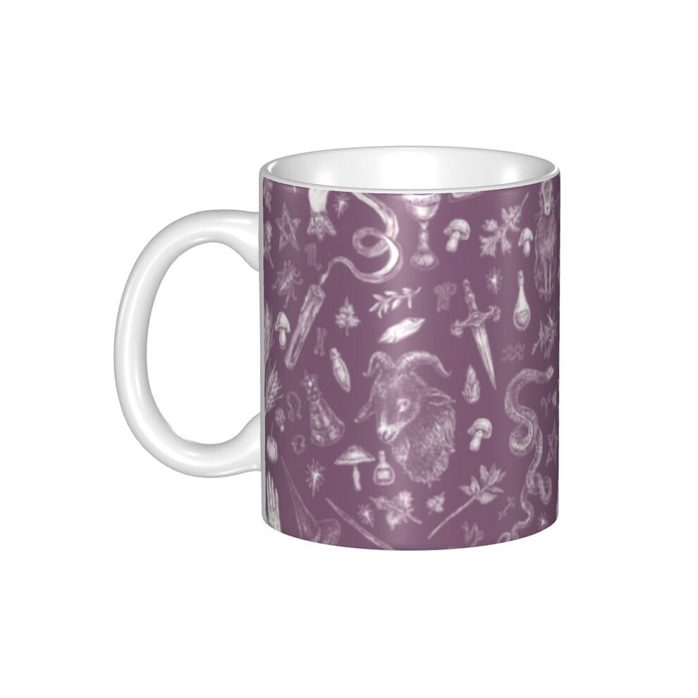 DIY Halloween Spooky Ghost Ceramic Mugs Custom Occult Witch Coffee Cup