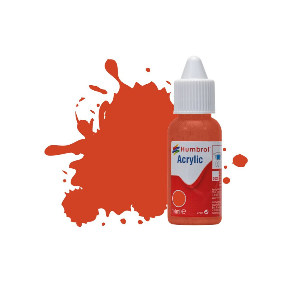 Humbrol No.132 Red Satin Acrylic Paint 14ml DB0132