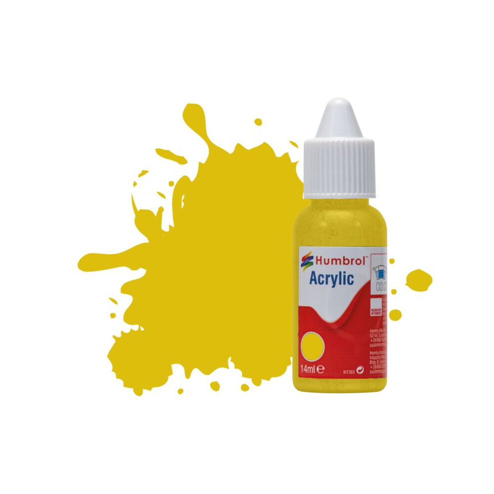 Humbrol No.81 Pale Yellow Matt Acrylic Paint 14ml DB0081