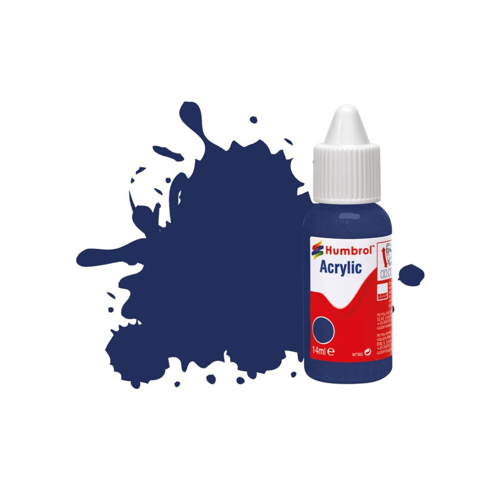 Humbrol No.15 Midnight Blue - Gloss Acrylic Paint 14ml DB0015