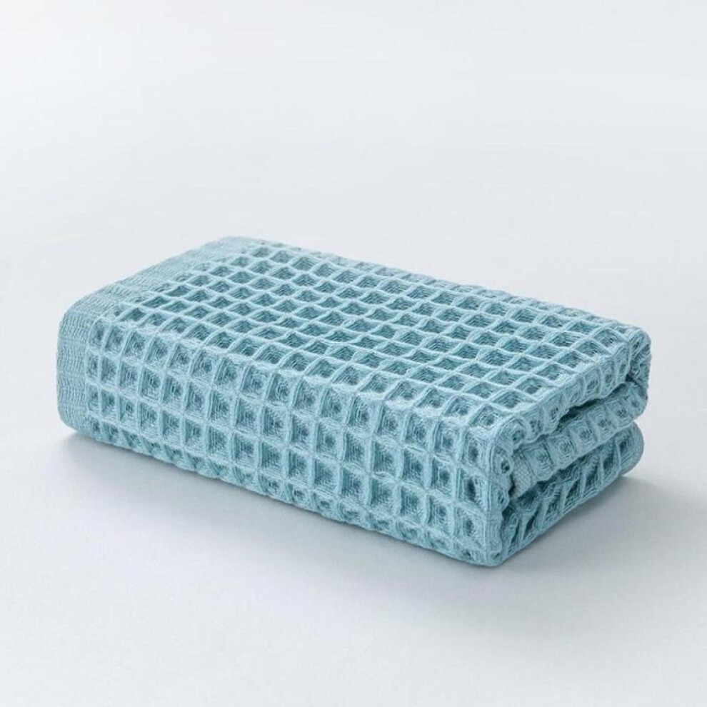 (Blue) High Quality Cotton Hand Towels Plaid Hand Towel Face Care Magic Bathroom Sport Household Non-disposable Towel