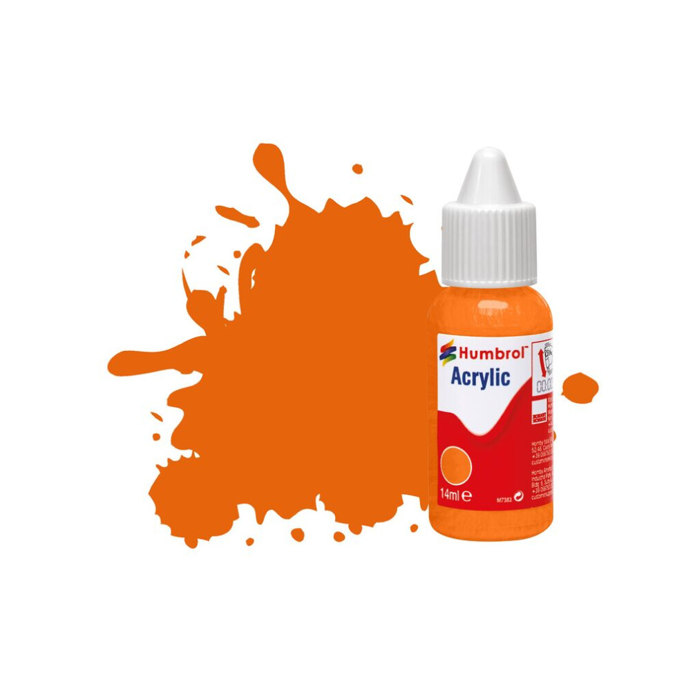 Humbrol No.18 Orange - Gloss Acrylic Paint 14ml DB0018