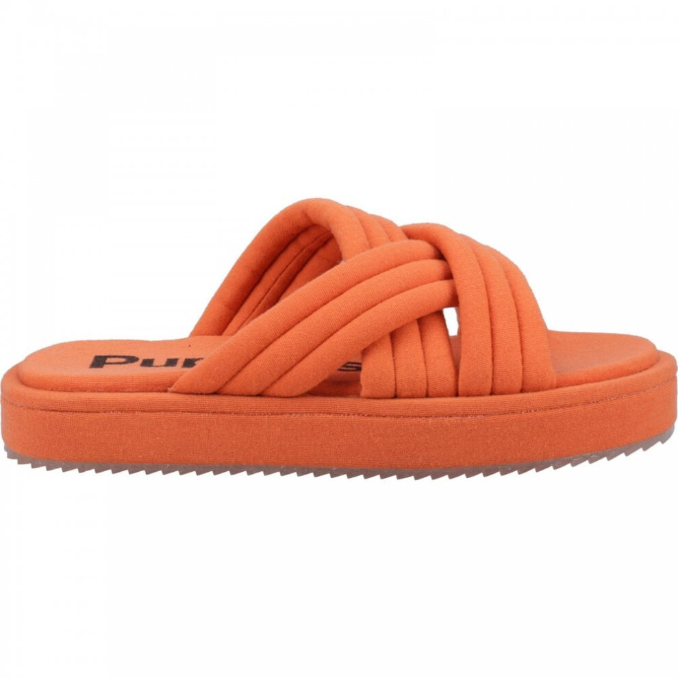 (4 (Adults')) Sienna | Orange | Womens Slides