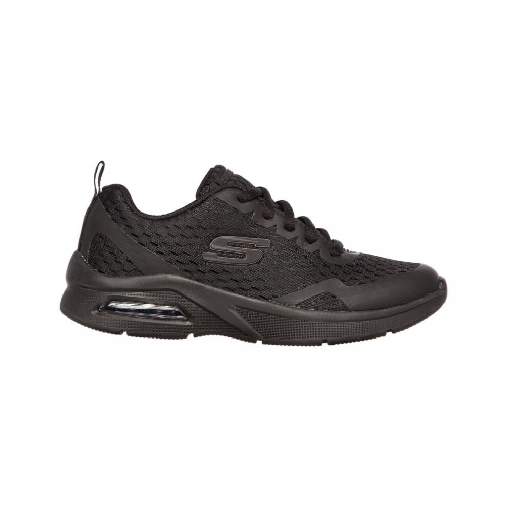 (13.5 (Children's)) Microspec Max | Black Textile & Trim | Childrens School Trainers