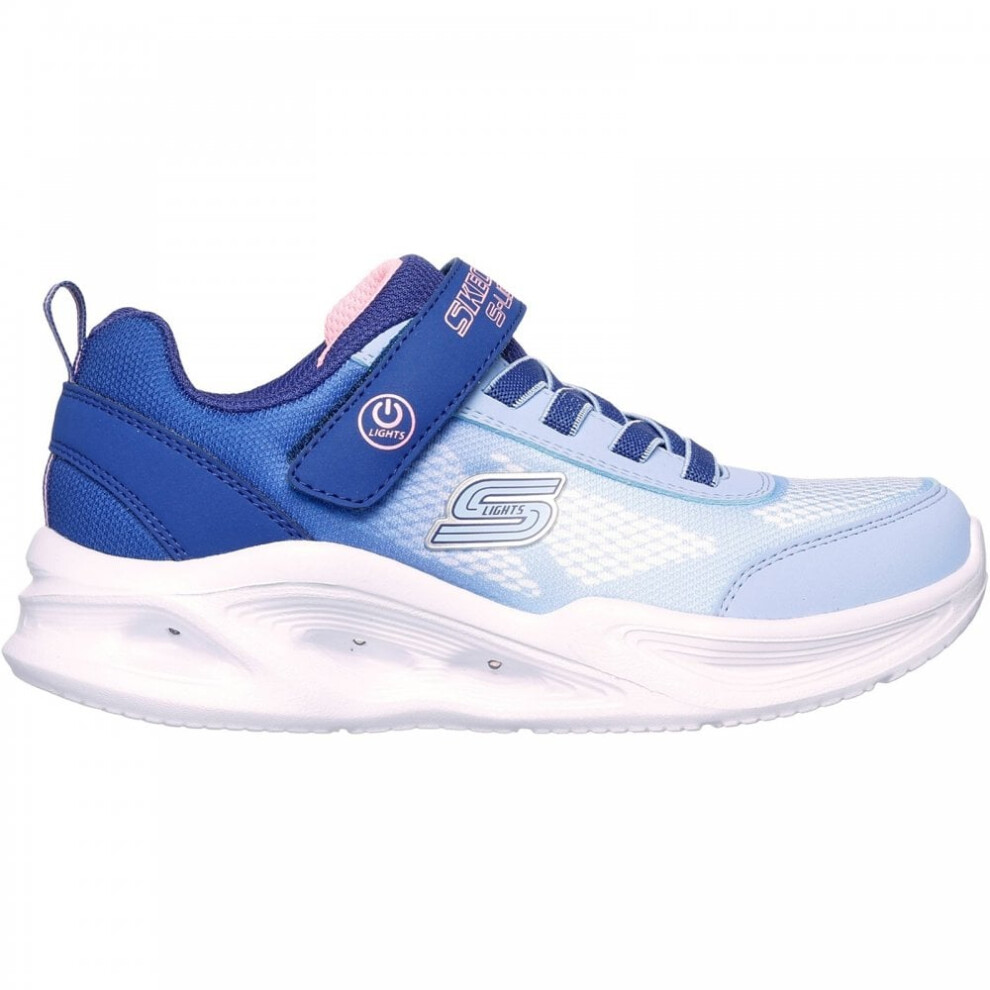 (1.5 (Children's)) S-Lights: Sola Glow - Ombre Deluxe | Navy/Light Blue | Children's Light-up Fashion Trainers