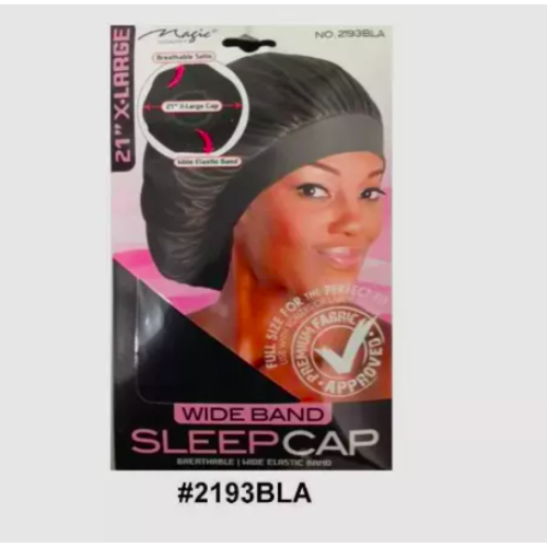 (MAGIC 2193BLACK	) CAP, Dome, Bonnet, Sleeping Cap Hair Net, Wrap