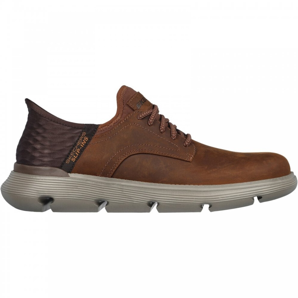 Skechers - Men - Garza - Slip-In Trainers - Size 10 - Brown - Leather - Image 4