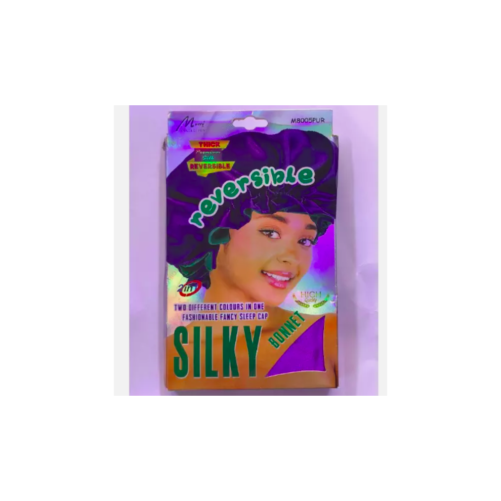 (MURRY REVERSIBLE M8005PURPLE ) CAP, Dome, Bonnet, Sleeping Cap Hair Net, Wrap