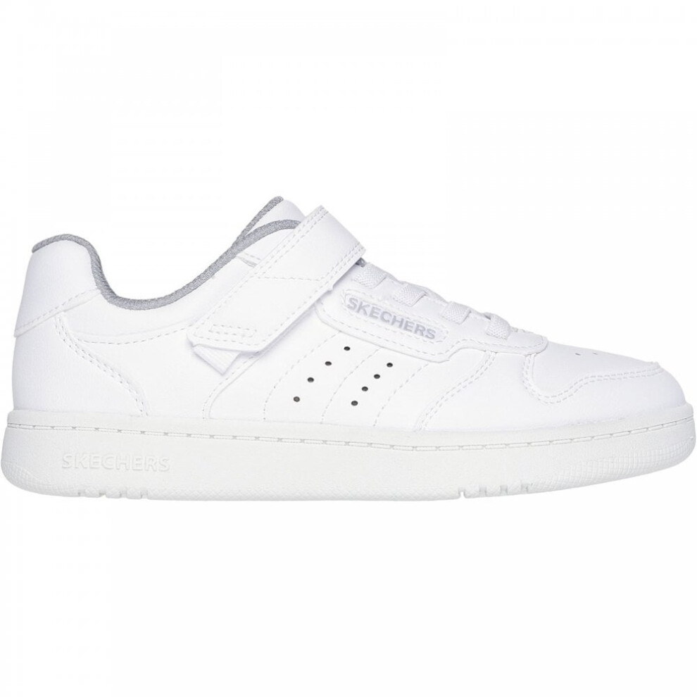 (4 (Adults')) Quick Street | White | Childrens Lace Up Trainers