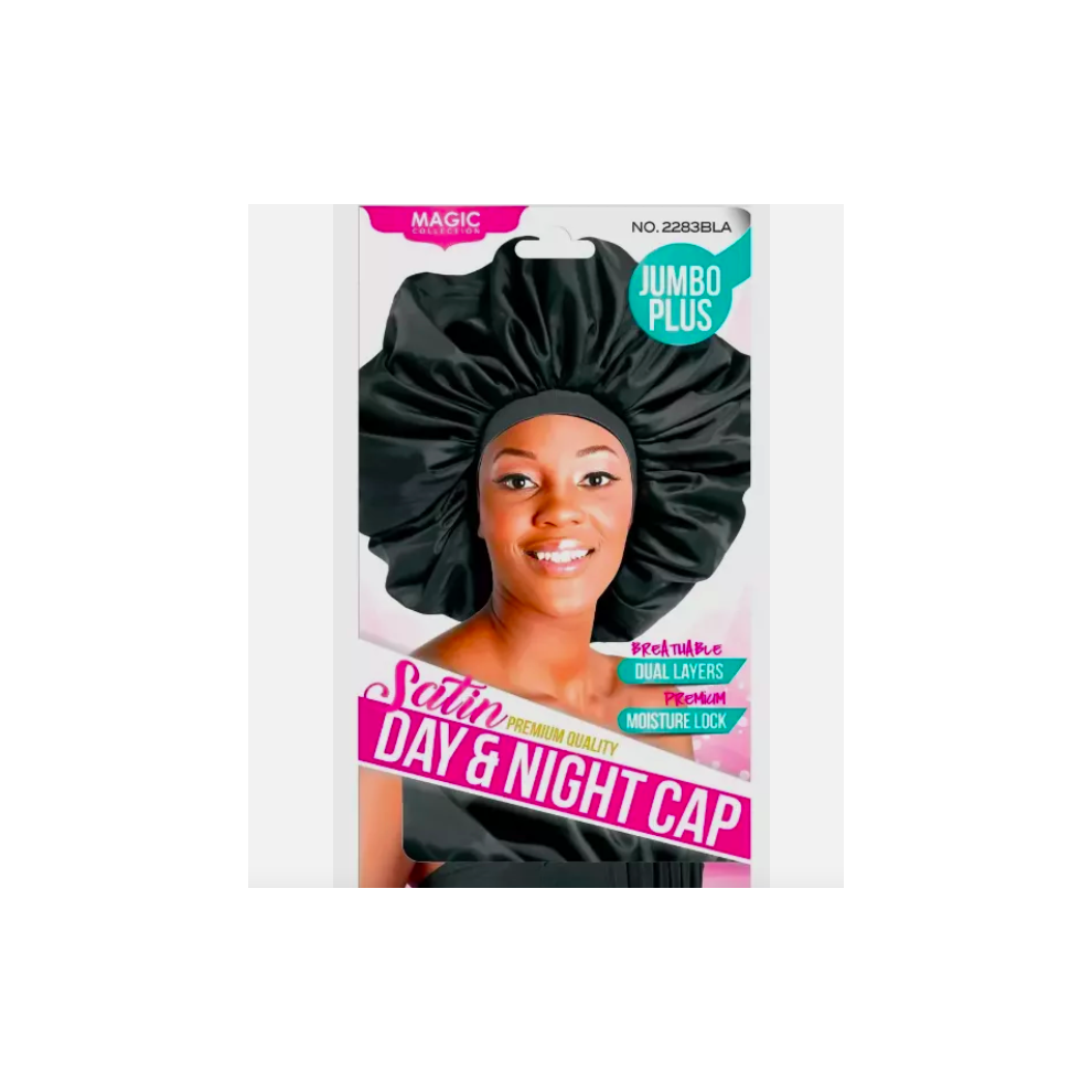 Magic And Murry Collection (Magic 2283Bla Jumbo Plus ) Cap, Dome, Bonnet, Sleeping Cap Hair Net, Wrap